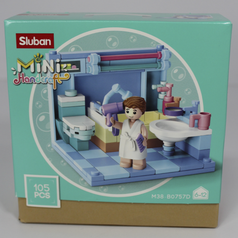 Конструктор SLUBAN M38-B0757 комната, фигурка, от 105 дет, 6 шт (6 видов) в дисплее, 30,5-15-20см