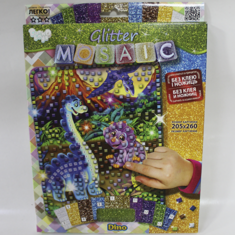 Креативна творчість "Блискуча мозаїка "Glitter Mosaic" Danko toys БМ-03-01,02,03,04,05...10