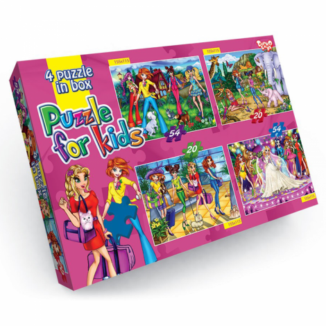 Пазли 54\20 елементів Danko toys К5420-02-01,02,03...12