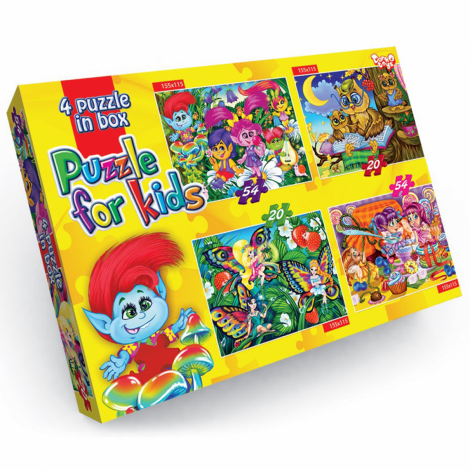 Пазли 54\20 елементів Danko toys К5420-02-01,02,03...12
