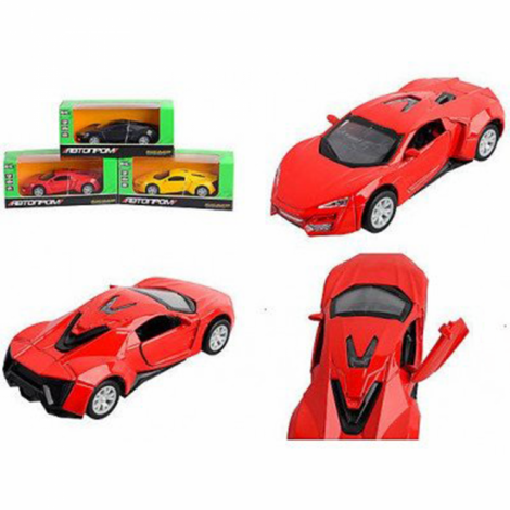 Машина метал 3240 "АВТОПРОМ" 1:32, 3 кольори, відриваються двері в коробці.