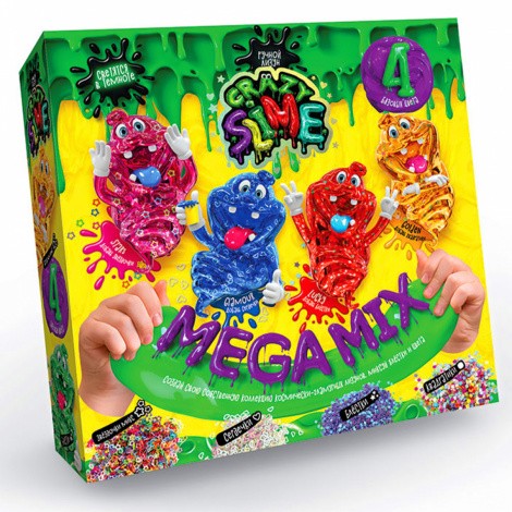 Безпечний освітній набір для проведення Досвідів "Crazy Slime 4 в 1" Danko toys SLM-03-01U, 02U