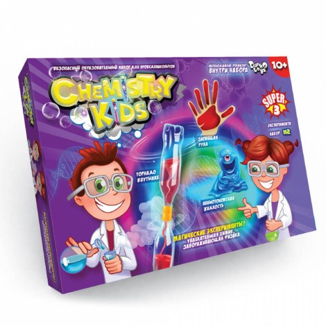 Набір для проведення дослідів "CHEMISTRY KIDS" економ. Danko toys CHK-02-01