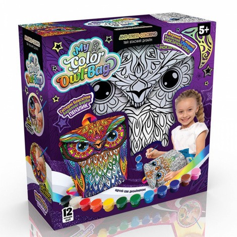 Рюкзачок-сова розмальовка "My color Owl-Bag" COWL-01-01U"
