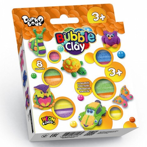 Креативна творчість "BUBBLE CLAY" 8 кол. Danko toys BBC-04-01U