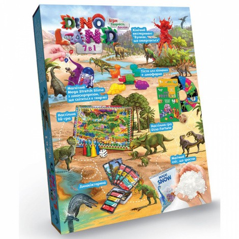 Креативна творчість "Dino Land 7 в 1" Danko toys DL-01-01U