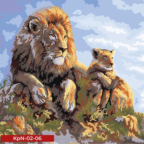 Креативна творчість "Painting by numbers" 40*40 см економ MIX Danko toys KpNe-02-01,02,03,04...10