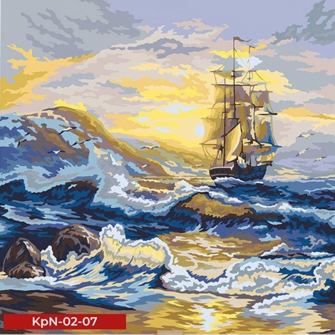 Креативна творчість "Painting by numbers" 40*40 см економ MIX Danko toys KpNe-02-01,02,03,04...10