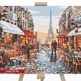 Креативна творчість "Painting by numbers" 40*50 см економ MIX Danko toys KpNe-01-01,02,03,04...10