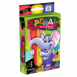 Крейда для малювання на асфальті вел. 3 шт. Danko toys MEL-01-01U