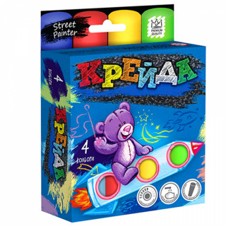 Крейда для малювання на асфальті вел. 4 шт. Danko toys MEL-01-02U