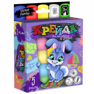 Крейда для малювання на асфальті вел. 5 шт. Danko toys MEL-01-03U