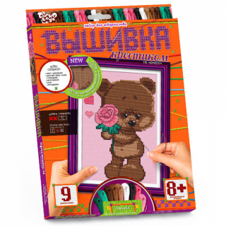 Набір для творчості "Вышивка крестиком по номерам" Danko toys VK-01-01,02,03,04...10