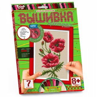 Набір для творчості "Вышивка крестиком по номерам" Danko toys VK-01-01,02,03,04...10