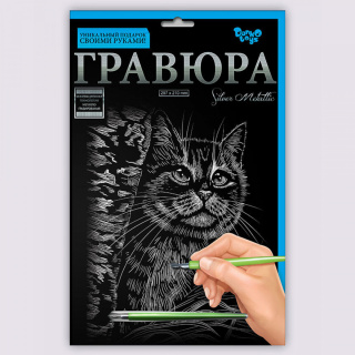 Набір для творчості "Гравюра А4" (36 видів) Danko toys ГРА4-02-01з...18з, 01с...18с