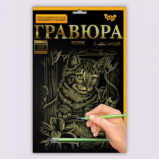 Набір для творчості "Гравюра А4" (36 видів) Danko toys ГРА4-02-01з...18з, 01с...18с