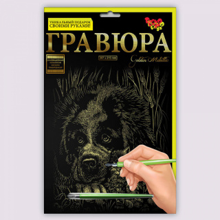 Набір для творчості "Гравюра А4" (36 видів) Danko toys ГРА4-02-01з...18з, 01с...18с