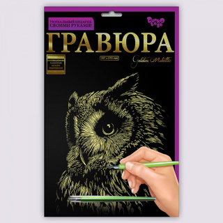 Набір для творчості "Гравюра А4" (36 видів) Danko toys ГРА4-02-01з...18з, 01с...18с