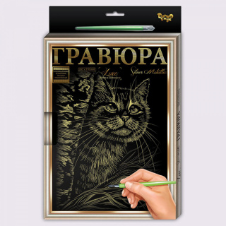 Набір для творчості "Гравюра LUXE" (18 видів) з рамкою L-Гр-А4-01з..24з, 01с..24с