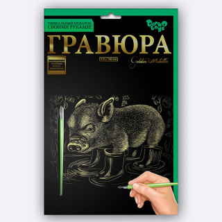 Набір для творчості "Гравюра А5" (32 види) Danko toys ГР-А5-01з...24з, 01с...24с