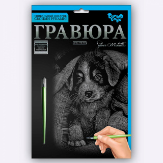 Набір для творчості "Гравюра А5" (32 види) Danko toys ГР-А5-01з...24з, 01с...24с