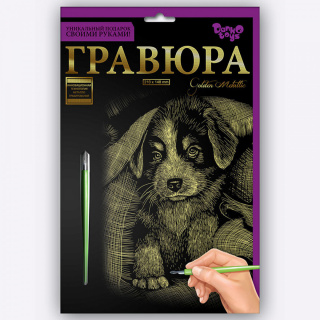 Набір для творчості "Гравюра А5" (32 види) Danko toys ГР-А5-01з...24з, 01с...24с