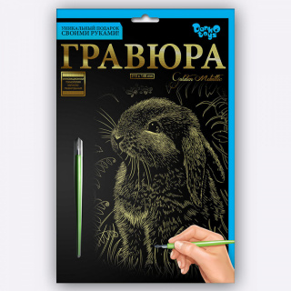 Набір для творчості "Гравюра А5" (32 види) Danko toys ГР-А5-01з...24з, 01с...24с