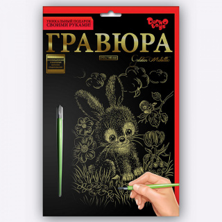 Набір для творчості "Гравюра А5" (32 види) Danko toys ГР-А5-01з...24з, 01с...24с