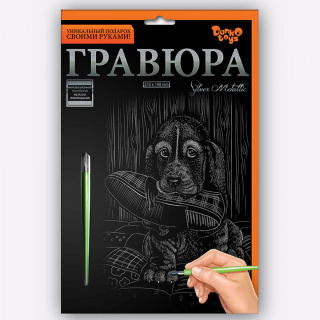 Набір для творчості "Гравюра А5" (32 види) Danko toys ГР-А5-01з...24з, 01с...24с