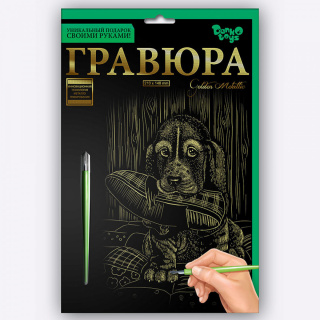 Набір для творчості "Гравюра А5" (32 види) Danko toys ГР-А5-01з...24з, 01с...24с