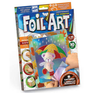 Аплікація кольоровою фольгою (10 видів) Foil ART FAR-01-01,02,... 10