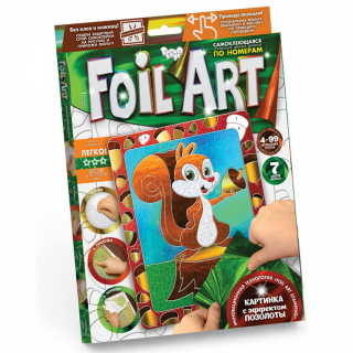 Аплікація кольоровою фольгою (10 видів) Foil ART FAR-01-01,02,... 10