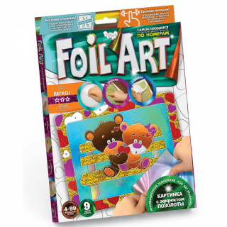 Аплікація кольоровою фольгою (10 видів) Foil ART FAR-01-01,02,... 10