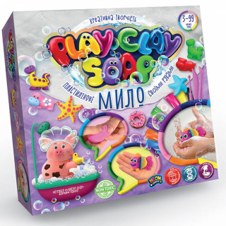 Пластилінове мило PLAY CLAY SOAP вел. Danko toys PCS-01-01U, 02U