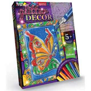 Вітражна картина (6 видів) "Glitter decor" Danko toys GD-01-01U, 02U, 03U ...06U