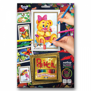 Набір для малювання "Pencil by nombers" Danko toys PBN-01