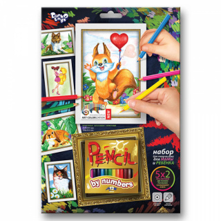 Набір для малювання "Pencil by nombers" Danko toys PBN-01