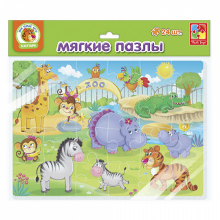 Пазли Vladi Toys А-4 "Зоопарк" 24 ел. VT1102-13