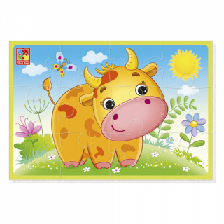 Пазли Vladi Toys А-5 м*які "Телятко" 12 ел. VT1103-62