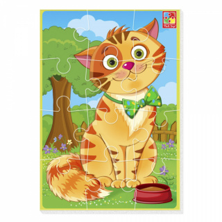 Пазли Vladi Toys А-5 м*які "Улюбленці. Котик" 12 ел. VT1103-52