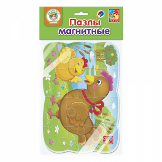 Пазли Vladi Toys А-5 на магніті "Курочка і курчатко" VT3205-61