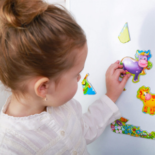 Пазли Vladi Toys на магніті "Корівка і телятко" 14 ел. VT3204-13