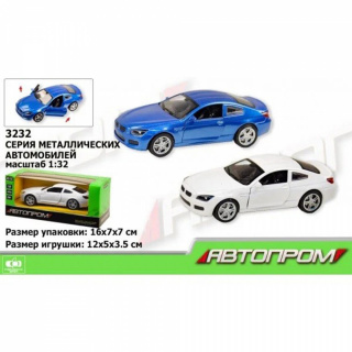 Машина метал 3232 "АВТОПРОМ", 1:32, 2 кольори, відчиняються двері, в коробці