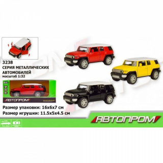 Машина метал 3238 "АВТОПРОМ" 1:32, 3 кольори, відчиняються двері, в коробці