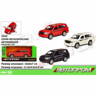 Машина метал 3242 "АВТОПРОМ" 1:32, 3 кольори, відчиняються двері, в коробці
