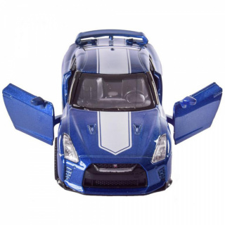 Машина метал 4353 "АВТОПРОМ" 2 кольори, 1:42 Nissan GT-R (R35), відчиняються двері, в коробці