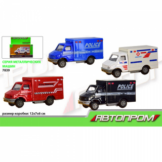 Машина метал 7839 "АВТОПРОМ" 4 кольори, в коробці