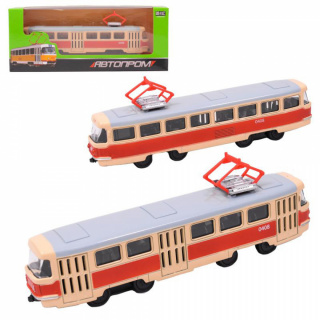 Трамвай метал 6411A "АВТОПРОМ" 1:54 у коробці 19,5*5,5*8см