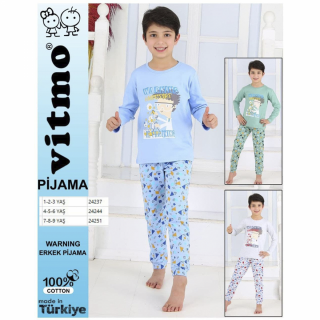 Піжама інтерлок Vitmo baby 24237 розмір 1 (80 зріст - 1 рік)