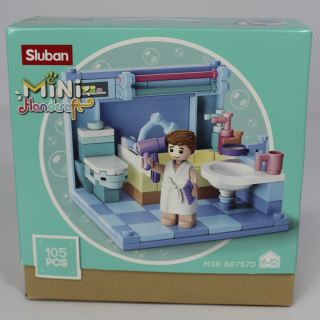 Конструктор SLUBAN M38-B0757 кімната, фігурка, від 105 дет, 6 шт (6 видів) в дисплеї, 30,5-15-20см
